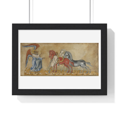 Two Miniatures from a Book of Old Testament Prophets (circa 1300) Unknown Artist, Framed Print