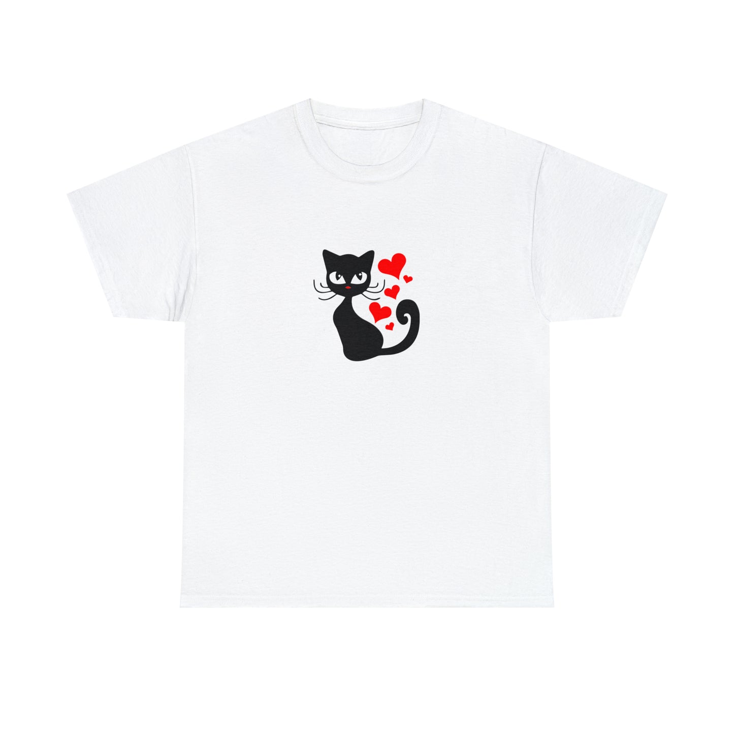 Love Cat Design Fashion T-Shirt