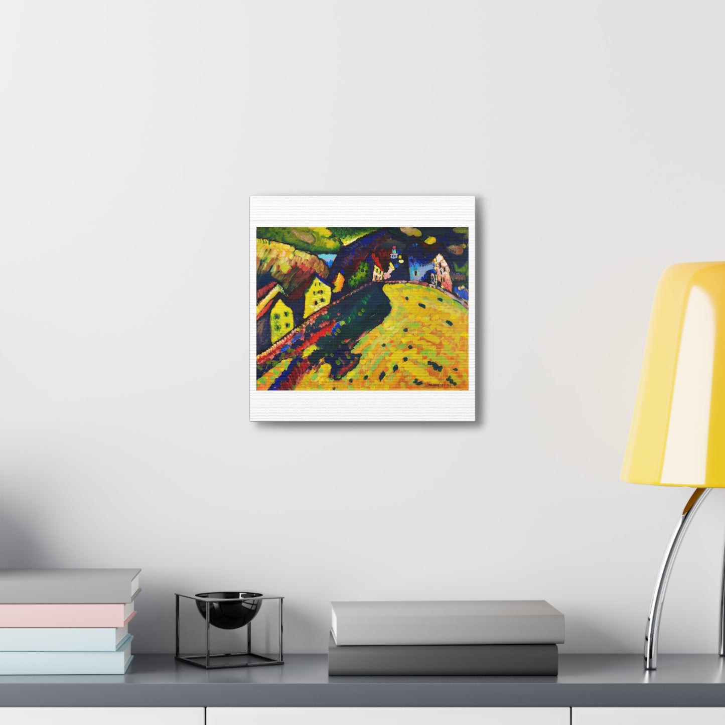 Houses at Murnau (1909) by Wassily Kandinsky Canvas Art Print from the Original