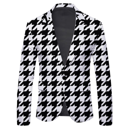 Men's Single Breasted Polka Dot, Bright Summer Stripes Tailored Jacket, Multi Designs