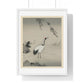 Traditional Portrait of a Beautiful Japanese Crane by Kano Motonobu (1476-1559) from the Original, Framed Print