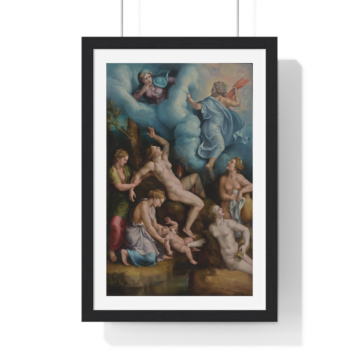 The Birth of Bacchus (circa 1530) by Giulio Romano Giulio Pippi, from the Original, Framed Art Print