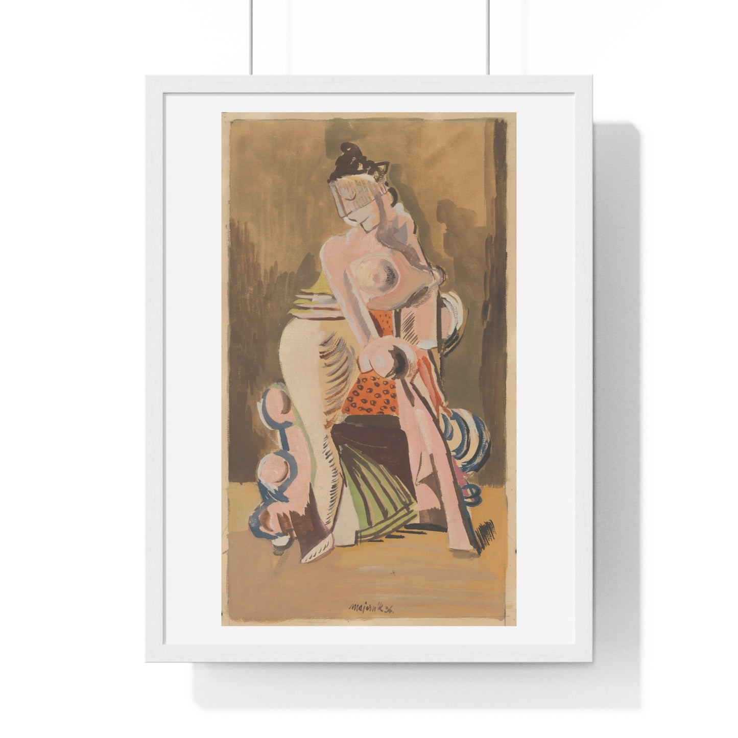 Widow (1936) by Cyprián Majerník, from the Original, Wooden Framed Print