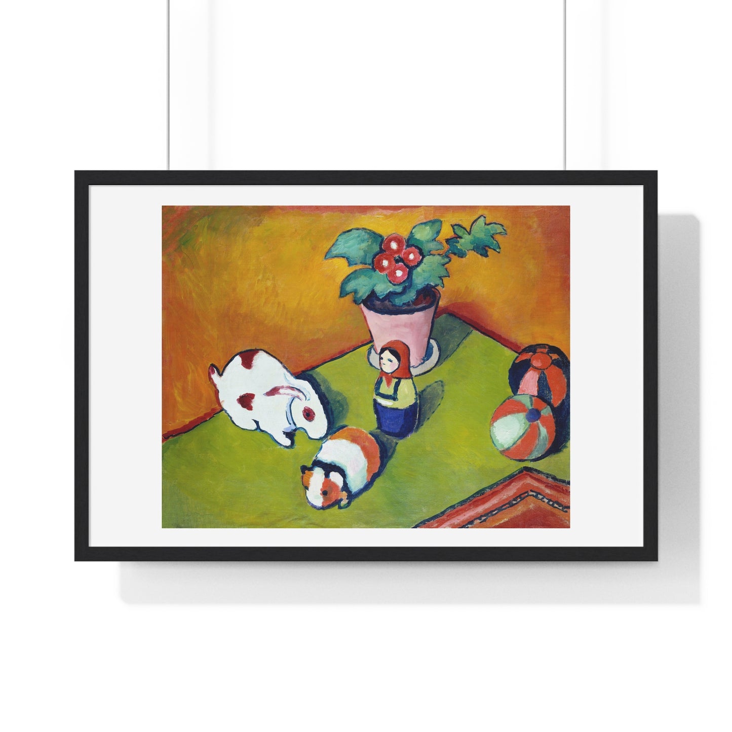 Little Walter's Toys (1912) by August Macke, from the Original, Framed Art Print