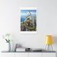 Tales of a Drunken Ship, Surrealist Art, Acrylic and Ink on Cardstock 'Designed by AI' Canvas Print
