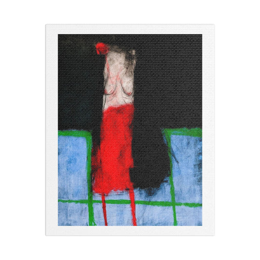 Grandmother, Neo-Surrealism, Art Print on Satin Canvas, Stretched