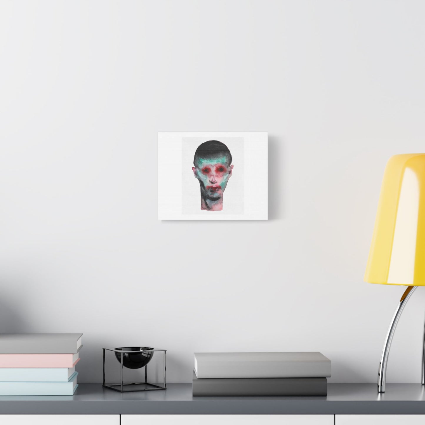 Android Watercolour Portrait 'Designed by AI' Art Print on Canvas