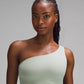 Women's Seamless One-Shoulder Vest and Shorts