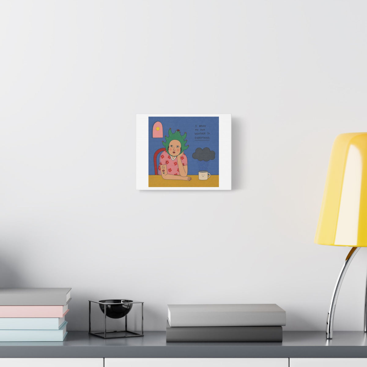 It's Fine V, Cartoon Art Print on Canvas