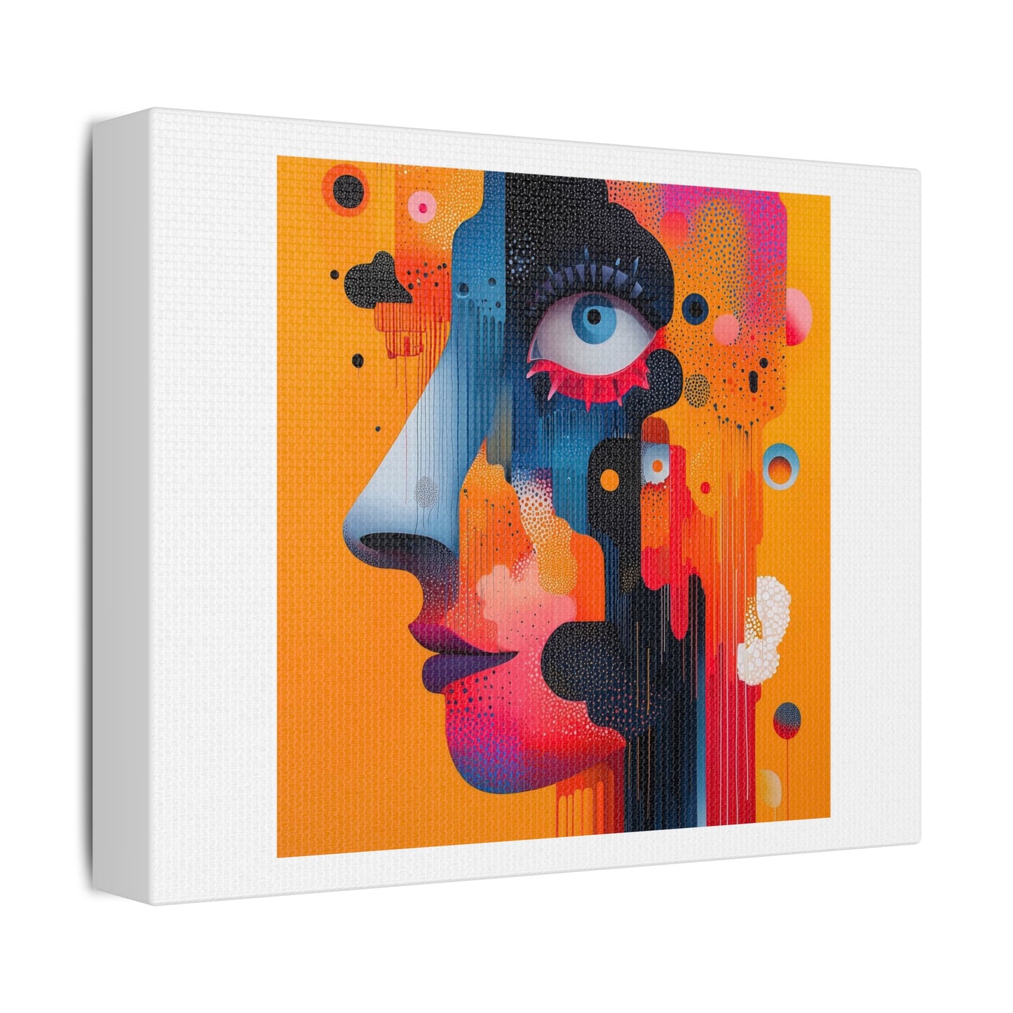 Dadaist Women's Portrait 'Designed by AI' Art Print on Canvas