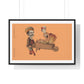 Uruguayan Photo Collage, Man Pushing Woman in Wheelbarrow (circa 1875) by Juan Pedro Chabalgoity, Framed Art Print