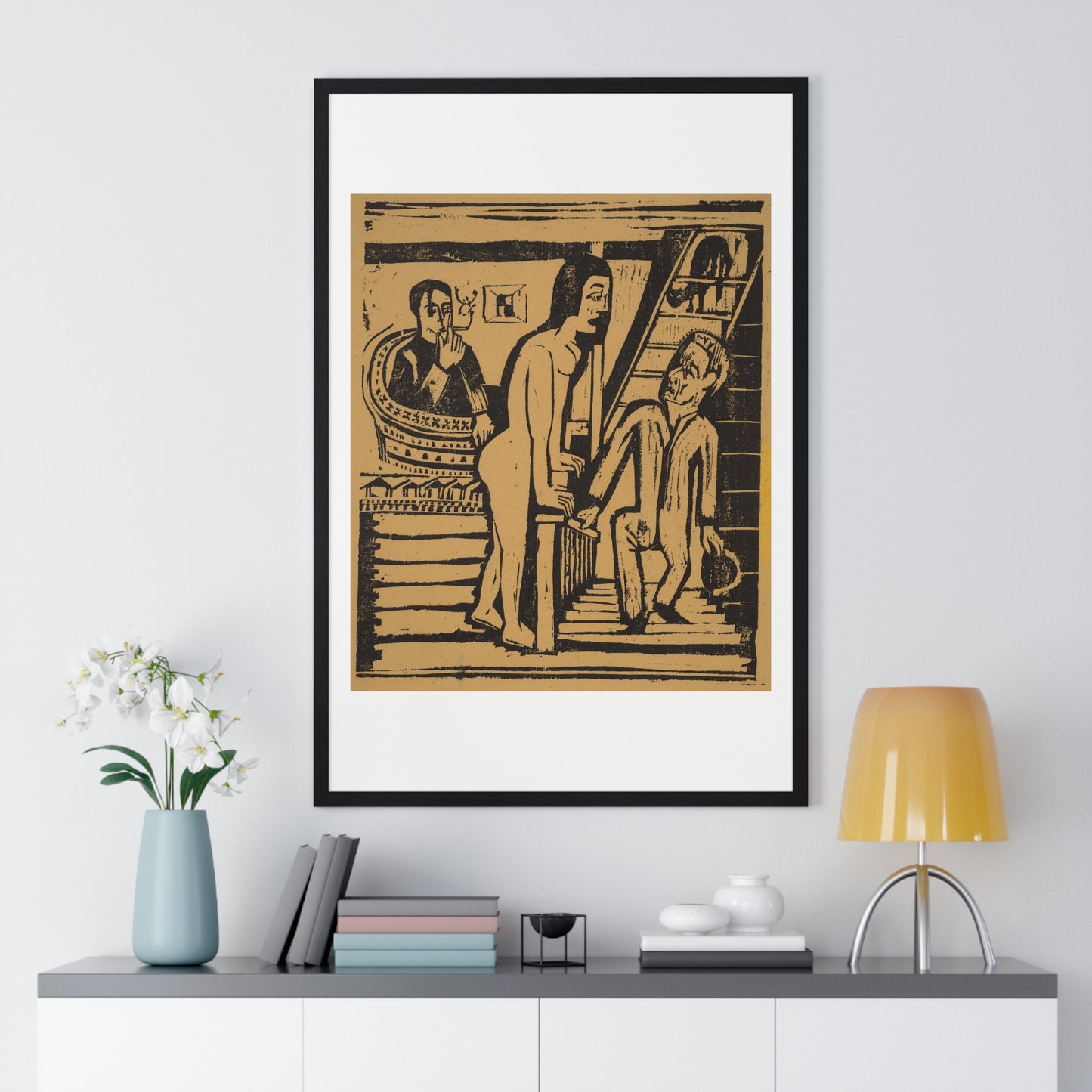 The Visit (1923) by Ernst Ludwig Kirchner, from the Original, Framed Art Print