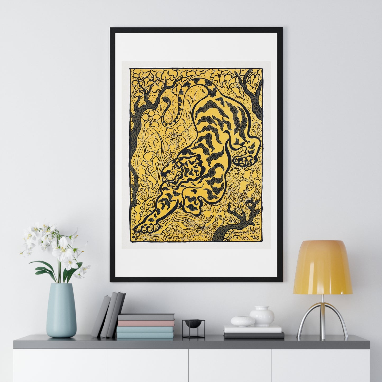 Tigre Dans les Jungles 'Tiger in the Jungle' (1893) by Paul Ranson, from the Original, Framed Art Print