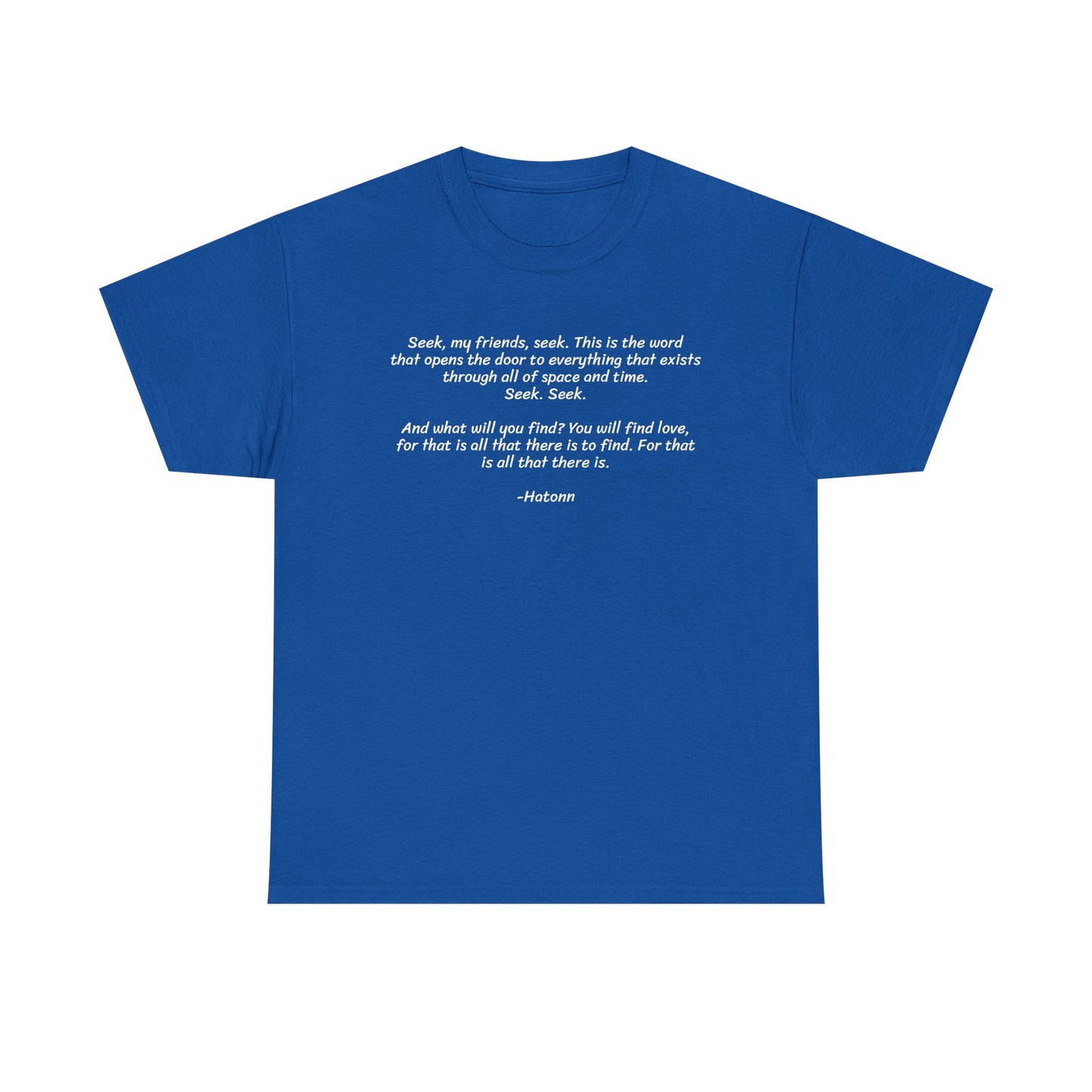 Seek My Friends, Seek. Because That is the Door to Everything, Spiritual T-Shirt
