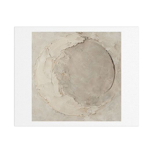 Quiet Limestone Orbit, Large Decor Art Print on Canvas