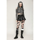 Dark in Love Xianne Prison Bunny Striped Hooded Crop Top