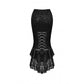 Dark In Love Zira Velvet Fishtail Midi Skirt