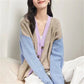 Women's V-Neck Loose Knitted Cardigan, Spring and Autumn Collection