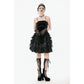 Dark in Love Morwenna Bat Mesh Layered Goth Mini Dress