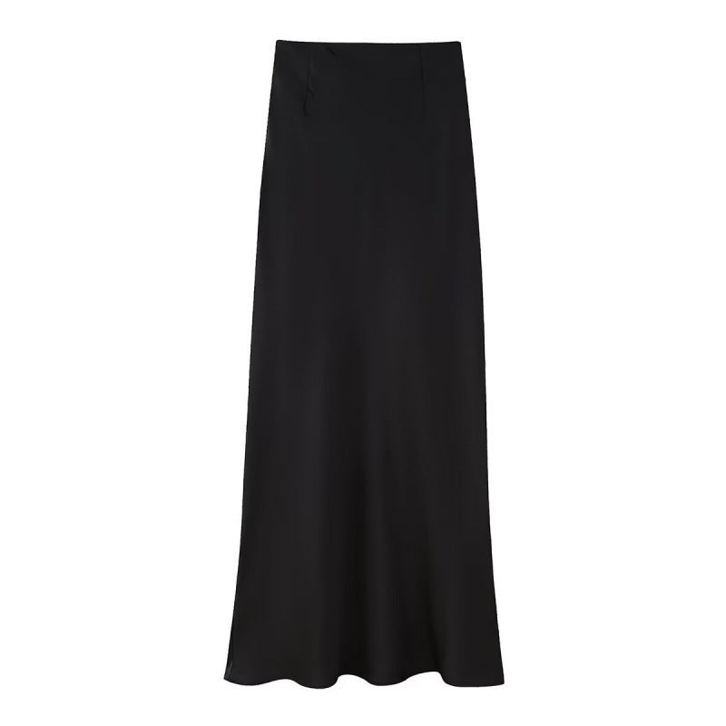 Women's Fashion High Waist Midi Skirt