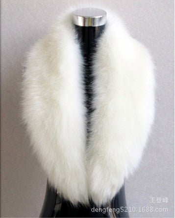 Faux Fox Fur Women's Shawl, Big Fur Collar Scarf