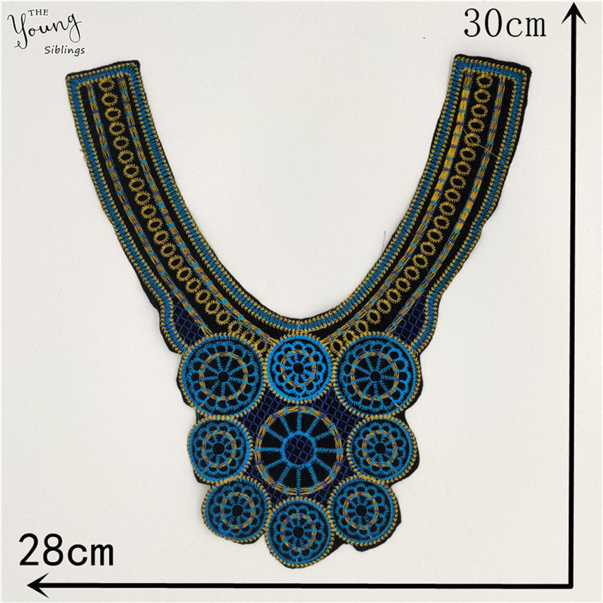 Embroidery Lace Collar Necklace, Ethnic-Style Handmade Accessories