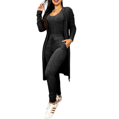 Vireous Casual Women's Jumpsuit Set with High-Waist Drawstring Pants