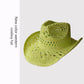 Women's Openwork Woven Cowboy Hat, Multicolours