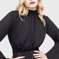 Killstar Astralune High Neck Flared-Sleeve Top