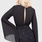 Killstar Astralune High Neck Flared-Sleeve Top