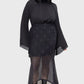 Killstar Astralune High Neck Flared-Sleeve Top
