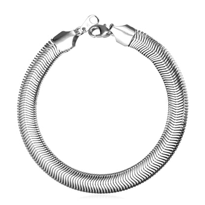 Titanium Steel Chain Bracelet, Gold or Silver Plated