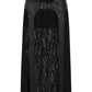 Banned Apparel Velkyn Faux Leather and Knit Panel Skirt in Black