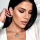 Sanora Luxe 18K Gold-Plated Turquoise T-Bar Heart Necklace