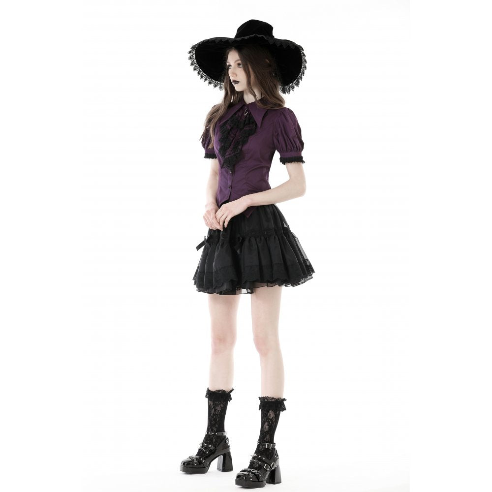Dark In Love Druantia Blouse in Purple