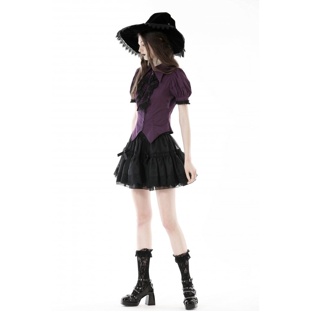 Dark In Love Druantia Blouse in Purple