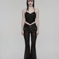 Punk Rave Bellatrix Goth Flared Pants in Black