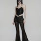 Punk Rave Bellatrix Goth Flared Pants in Black