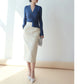 Nerazzurri High-Waist Faux Leather Fashion Skirt, Plus Sizes