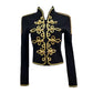 Vireous Women's Bandage Jacket, Contrast Decorative Embroidering