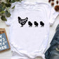 Funny Chicken Graphic 'Love' and 'Peace' T-Shirt, Multi Designs
