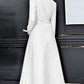 Nerazzurri Long White Leather Women's Coat, Catwalk Collection