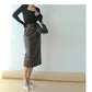 Nerazzurri High-Waist Faux Leather Fashion Skirt, Plus Sizes