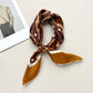 Retro Geometric Silk Square Scarf, 65cm Double-Sided Print Men's Neckerchief with Hand-Rolled Edges