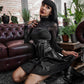Dark in Lia Punk Love Patent Leather Waist Corset with Metal Accents