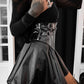 Dark in Lia Punk Love Patent Leather Waist Corset with Metal Accents