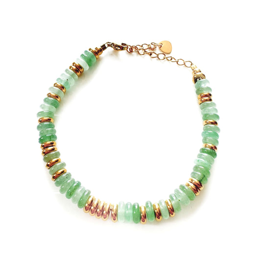Tala Luxe 18K Gold-Plated Aqua Beaded Bracelet