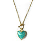 Sanora Luxe 18K Gold-Plated Turquoise T-Bar Heart Necklace