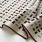 Geometric Chocolate Bar Silk Scarf, Unisex Hand-Rolled Neck Scarf