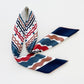 Blue Wave Silk Scarf, 90cm Hand-Rolled Women's Head Scarf